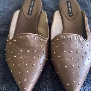 Sesto Meucci Taupe Studded Flats Sz 7.6